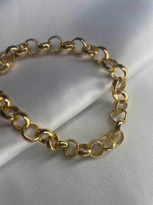 Pulseira Elo Português 8mm - Fecho Lagosta